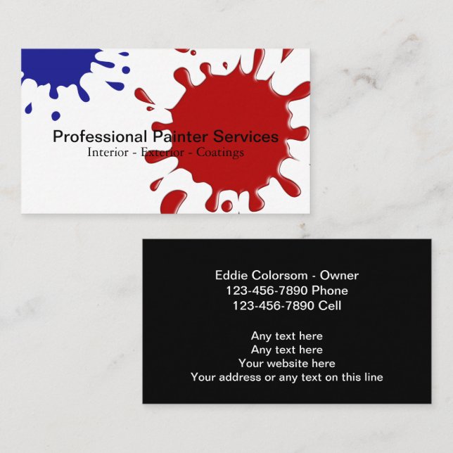 Painter Business Cards (Front/Back)