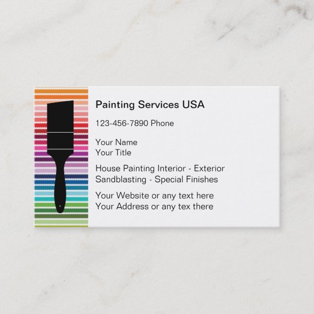 Painter Business Cards (Front)