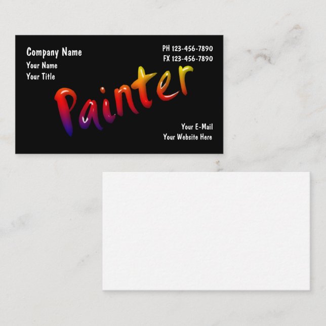 Painter Business Cards (Front/Back)
