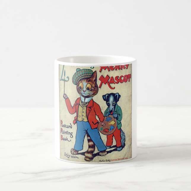 Painter Cat, Louis Wain Coffee Mug (Center)