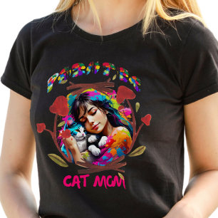 Painter Cat Mum Mother's Day T-Shirt