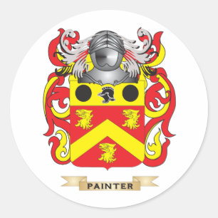 Painter Coat of Arms (Family Crest) Classic Round Sticker