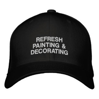 Painter Company Name Block Text Black  Embroidered Hat