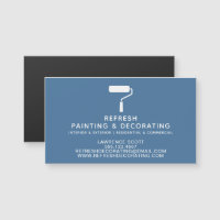 Painter & Decorator Navy Magnetic Business Card