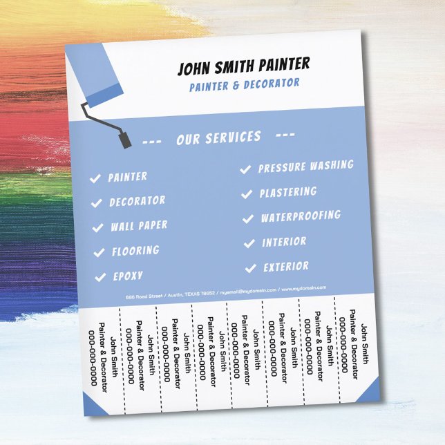 Painter & Decorator Tear Off Strips Flyer (Painter & Decorator Tear Off Strips Flyer)