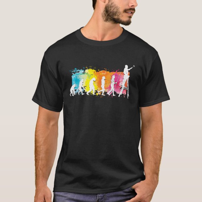Painter evolution Funny gift for painters master p T-Shirt (Front)