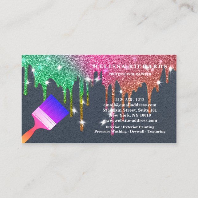 Painter Gold Drip Business Card (Front)