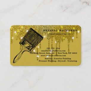 Painter Gold Drip Business Card