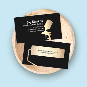Painter Gold Spray Painter  Black Business card