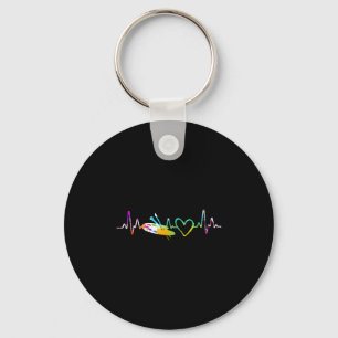 Painter Heartbeat Gift Paint Brush Palette Drawing Key Ring