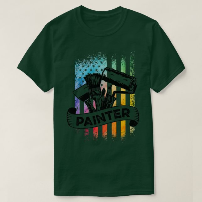 Painter Job Vintage America Worker3  T-Shirt (Design Front)