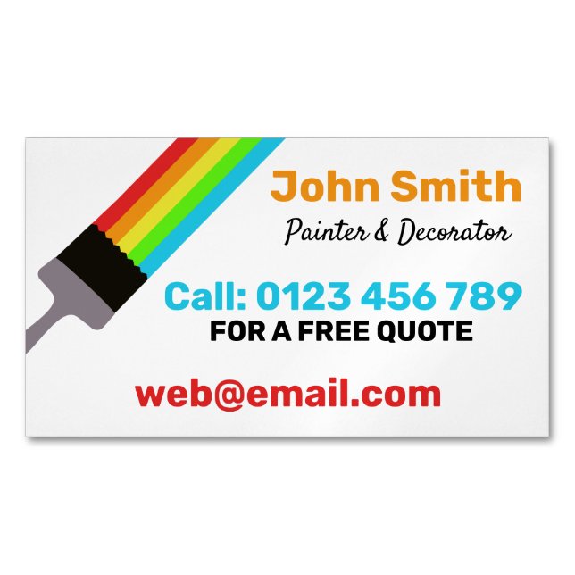 Painter Magnetic Business Card (Front)