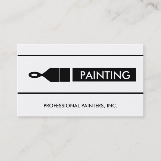 Painter Painting Contractor Paint Brush Business Card (Front)