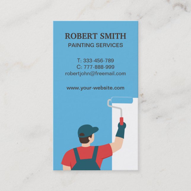 Painter Painting Services Vertical Business Card (Front)