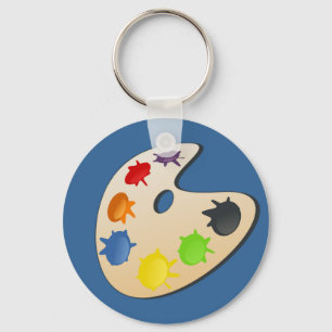 Painter Palette Key Ring