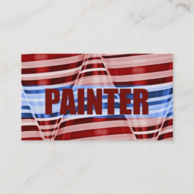 Painter Patriotic Business Card (Front)