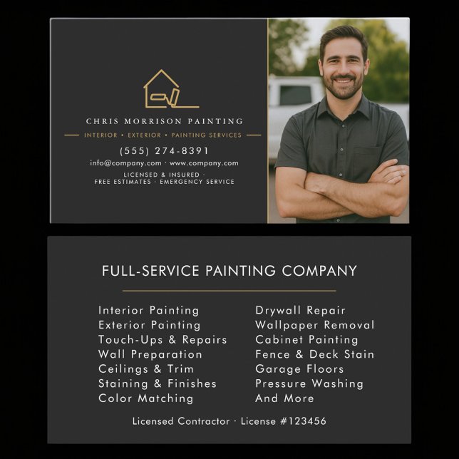 Painter Photo Professional  Business Card (Creator Uploaded)
