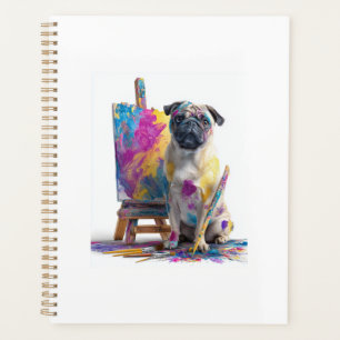 Painter Pug � Abstract Art Dog Planner