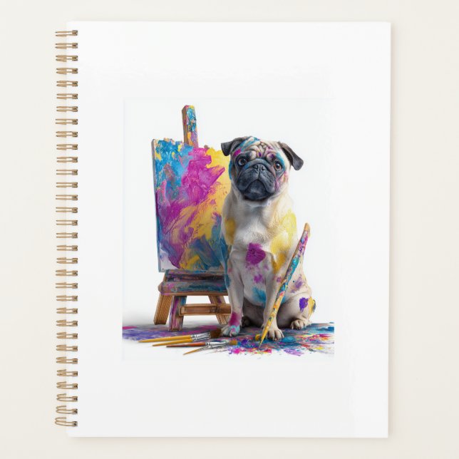Painter Pug � Abstract Art Dog Planner (Front)