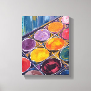 Painter’s Palette Watercolor Artist Painting Canvas Print