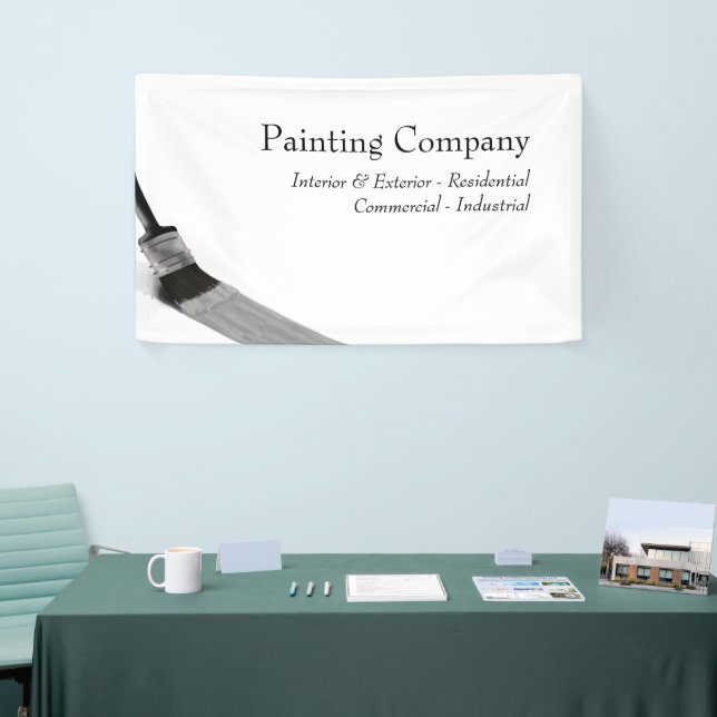 Painter Service Painting Company Brush Grey Banner (Tradeshow)