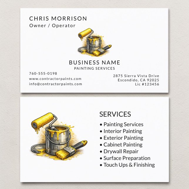 Painter Services Professional Business Card (Creator Uploaded)