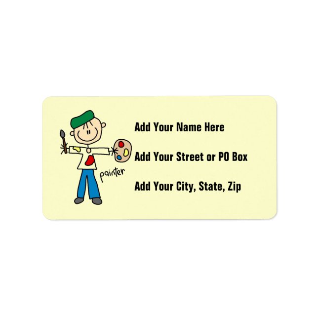 Painter Stick Figure Label (Front)