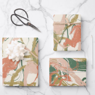 Painterly Abstract Whimsical Wrapping Paper Sheet