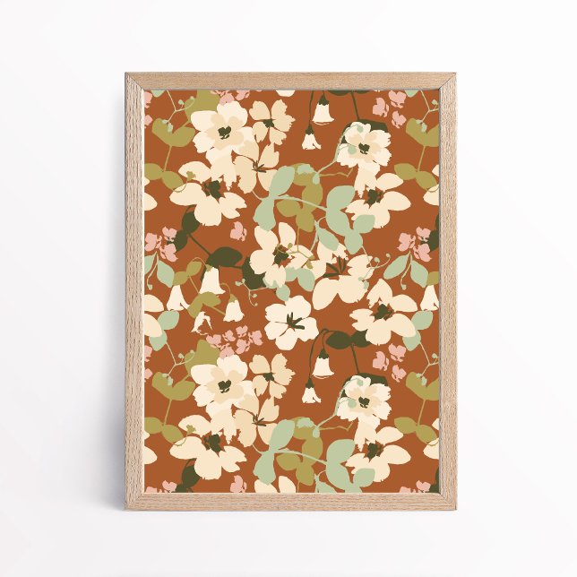 Painterly Anemone Bluebell Botanical Poster Art (Creator Uploaded)