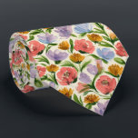 Painterly Floral Garden Pattern Tie<br><div class="desc">A lively painterly floral garden pattern featuring expressive brush-painted blossoms and vibrant colors. This artistic design captures the energy of hand-painted flowers in a modern decorative style.</div>