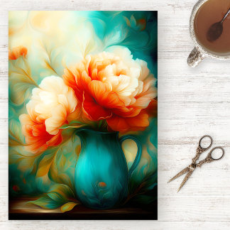 Painterly Floral Watercolor Tissue Paper