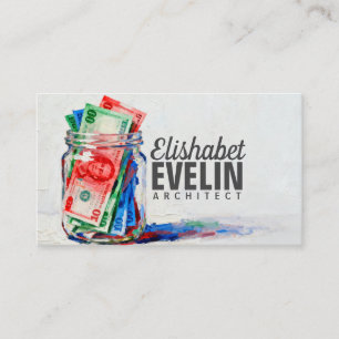 Painterly Glass Jar Filled A87 Business Card