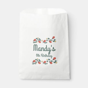 Painterly Lady Bug Birthday Garden Party Favour Bags