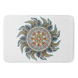 Painterly Mandala Bath Mat