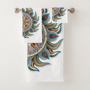 Painterly Mandala Bath Towel Set
