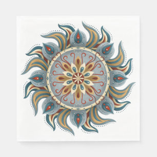 Painterly Mandala Napkin
