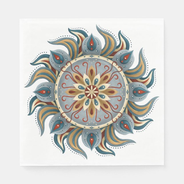 Painterly Mandala Napkin (Front)