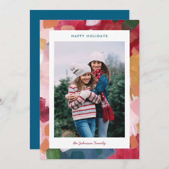 Painterly Palette Abstract Holiday (Front/Back)