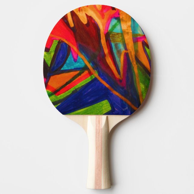 Painterly Ping Pong Paddle (Front)