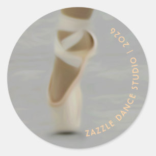 Painterly Pointe Shoe Dance Studio Stickers