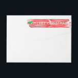 Painterly Red Watercolor Christmas Holly Custom Wrap Around Label<br><div class="desc">Spread some holiday cheer with these wrap around return address labels featuring a red watercolor design and festive green holly.  Add your name and address to customise.  Unique and artsy with a bit of a retro vibe - they're sure to deliver smiles to friends and family.</div>
