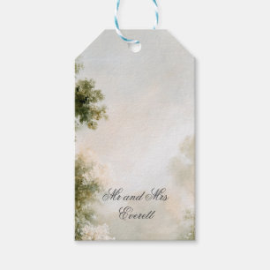 Painterly Romantic Garden Wedding Gift Tags