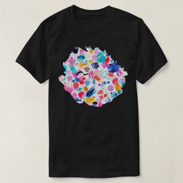 Painterly Scribbles White T-Shirt (Design Front)