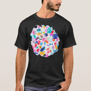 Painterly Scribbles White T-Shirt