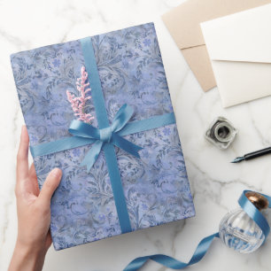 Painterly Smokey Blue Dreamy Hues Wrapping Paper