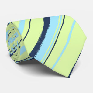 Painterly Striped Lime Two-Sided Wedding Tie