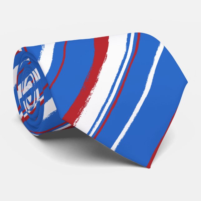 Painterly Striped Neckties (Rolled)