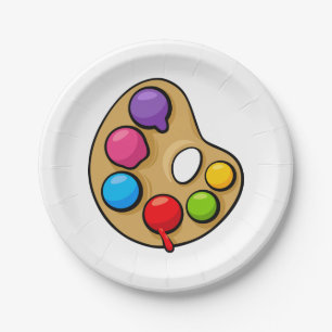 Painters Art Palette Paper Plate