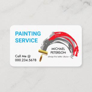 Painter's Brush Painting Paint Splatter Business Card