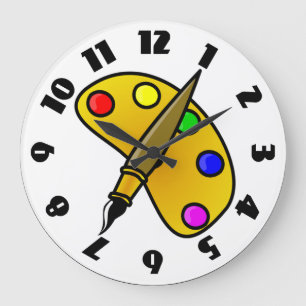 Painters Colour Palette Clock